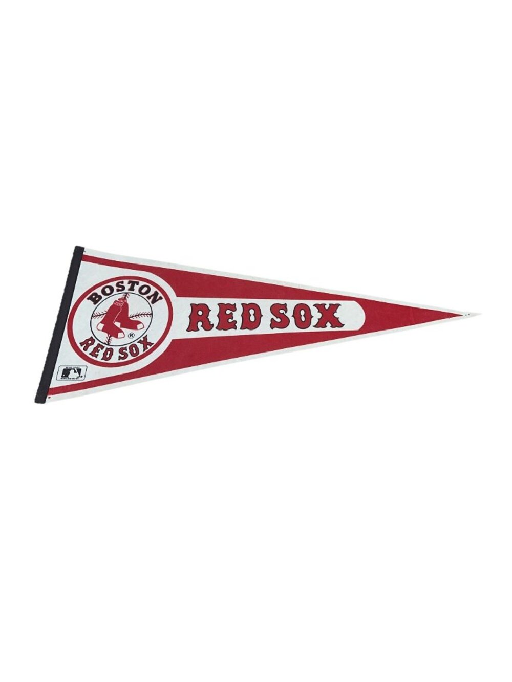Vintage 1980's Boston Red Sox Felt 30" Full Size  Wall Pennant Banner Red White